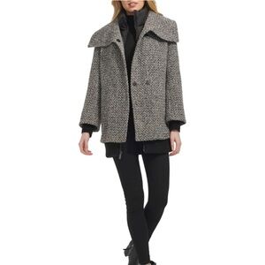NWOT ✨ Kenneth Cole Inner Bib Quilted Tweed Coat